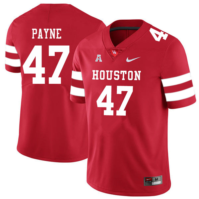 Men #47 Taures Payne Houston Cougars College Football Jerseys Sale-Red